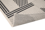 Assia Modern Outdoor Rug - 4' x 6' - Grey/Black
