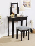 Anabella Vanity with Stool - Black