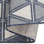 Cabana Triangles Indoor/Outdoor Rug - 5' x 7' - Blue