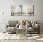 Golden Birch I Wall Art - Gold - 24 X 24