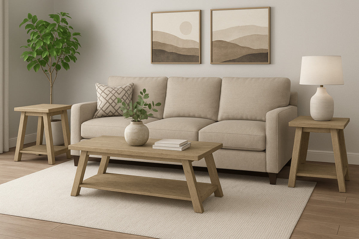 Dayton 3-Piece Coffee Table Set - Dark Oak