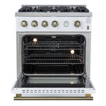 Forno Marco 30" White Freestanding Gas Range (4.32 Cu. Ft.) - FFSGS6277-30WHT