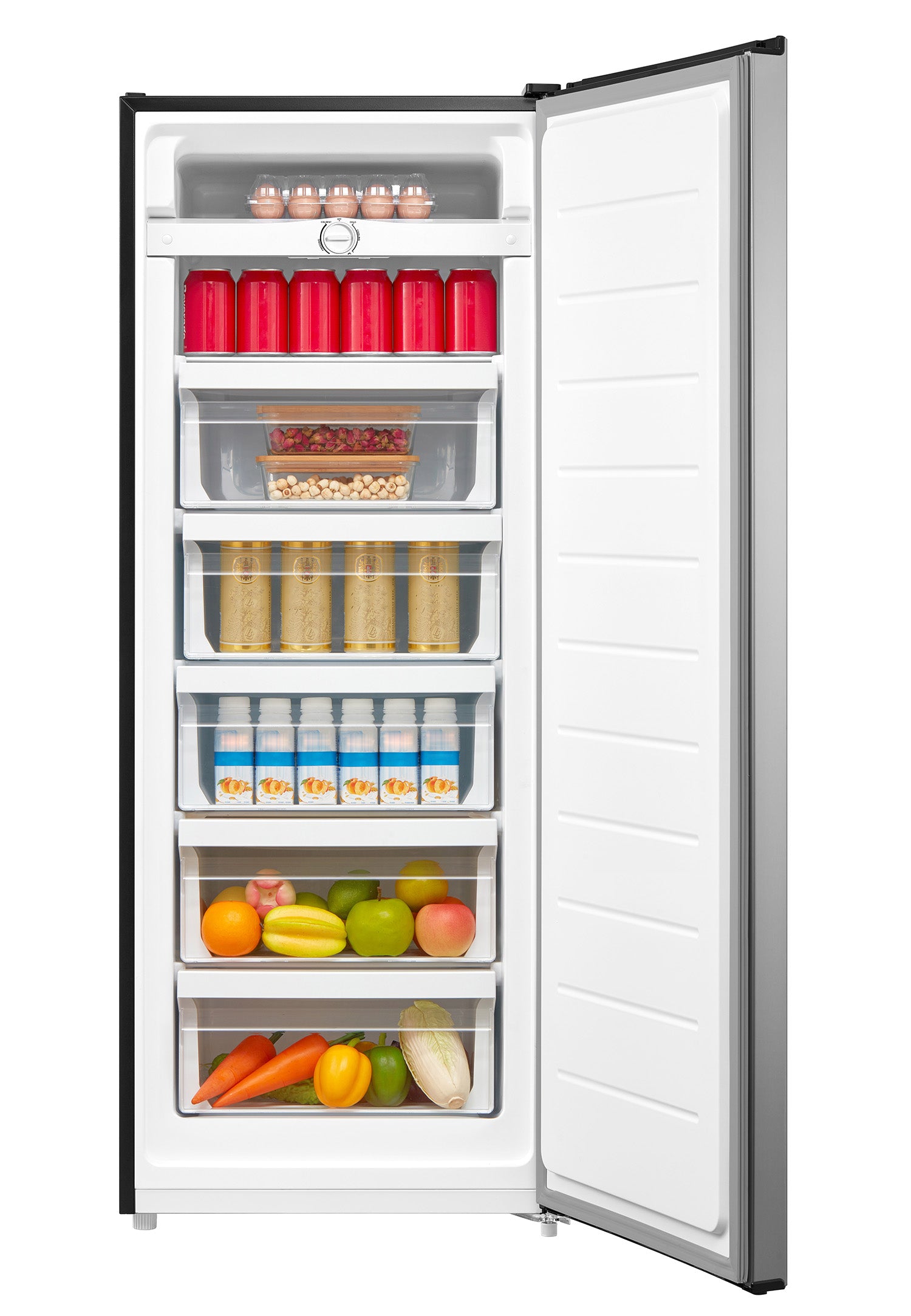 L2 Stainless Steel Upright Freezer and Convertible Fridge (6.9 Cu. Ft) - LRU07B3ASS