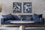 Blossoms in Indigo I Wall Art - Blue/White - 24 X 30
