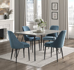 Eugenie Velvet Dining Chair - Blue - Set of Two