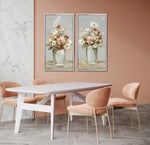 Vintage Blossoms II Wall Art - Multi-Colour - 36 X 18