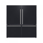 Forno Milano 62" Black 2-piece Freestanding Dual Bottom Freezer Refrigerator (34.4 Cu. Ft.) - FFFFD1787-60BLK