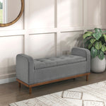Elayne Ottoman Bench - Grey