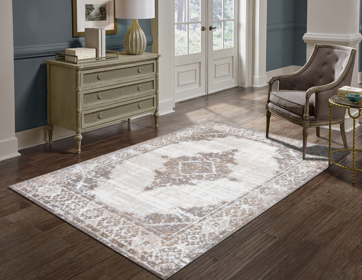 Uptown 5' X 8' Area Rug - Grey/Cream