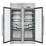 Forno Abruzzo 48" Stainless Steel 102 Bottle Dual Zone Wine Cellar with Clear Holders (24 Cu. Ft.) - FWCDR6611-48S