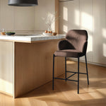 Celon Counter Stool - Corduroy Brown - Set of Two