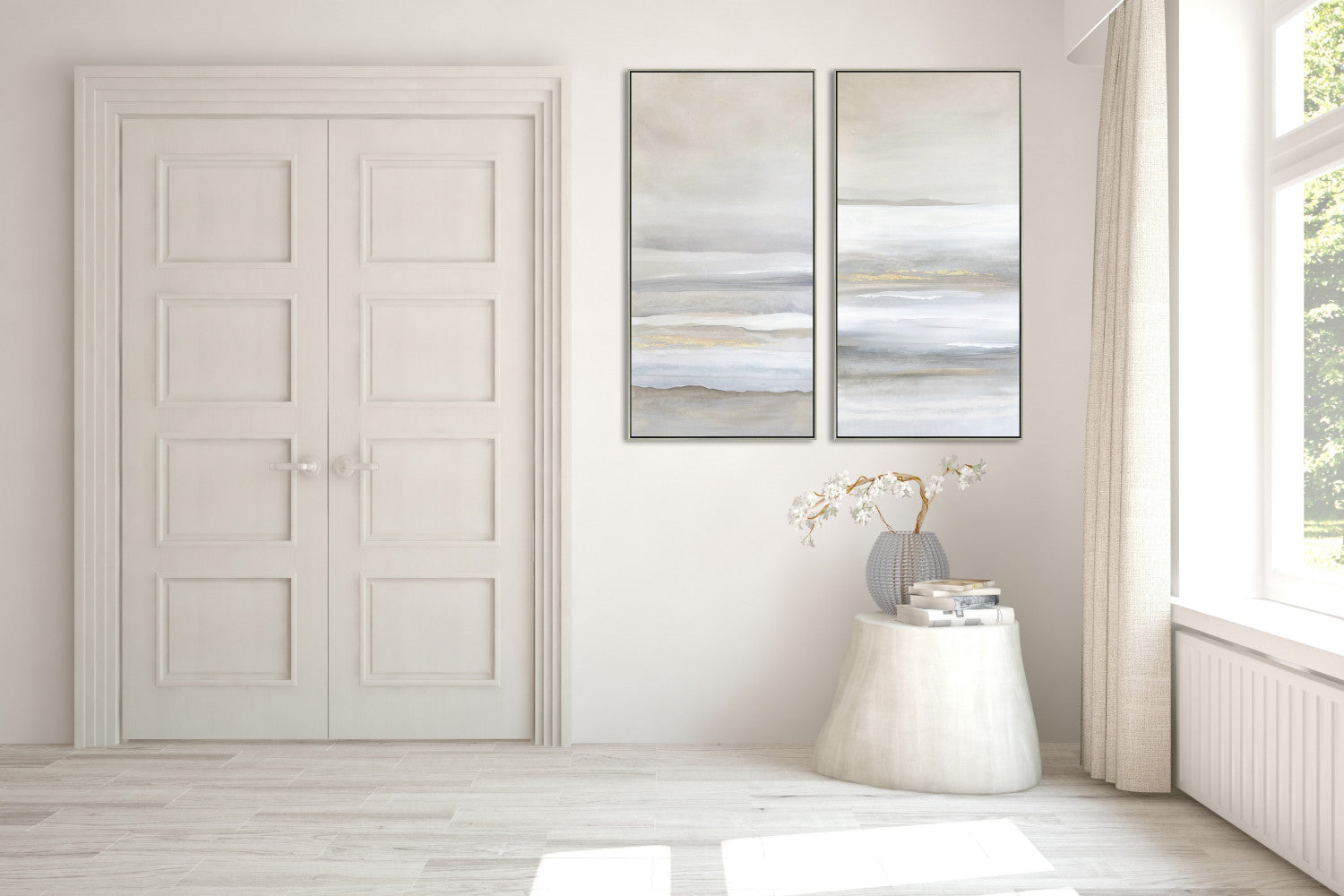 Gilded Drift I Wall Art - Beige - 48 X 24