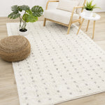 Palmer Casual Contemporary Speckled Area Rug - 8' X 11' - White/Grey