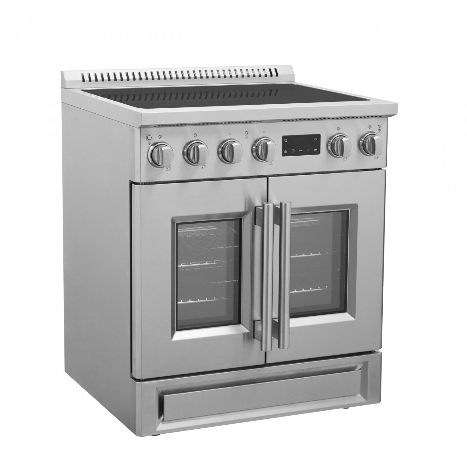 Forno Torino Stainless Steel 30" True Convection Induction Range with Air Fry and Air Sous Vide (4.32 Cu. Ft.) - FFSIN0950-30
