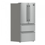 Forno Moena 36" 19.2 Cu.Ft. Stainless Steel Counter-Depth French Door Refrigerator with Ice Maker - FFRBI1820-36SB