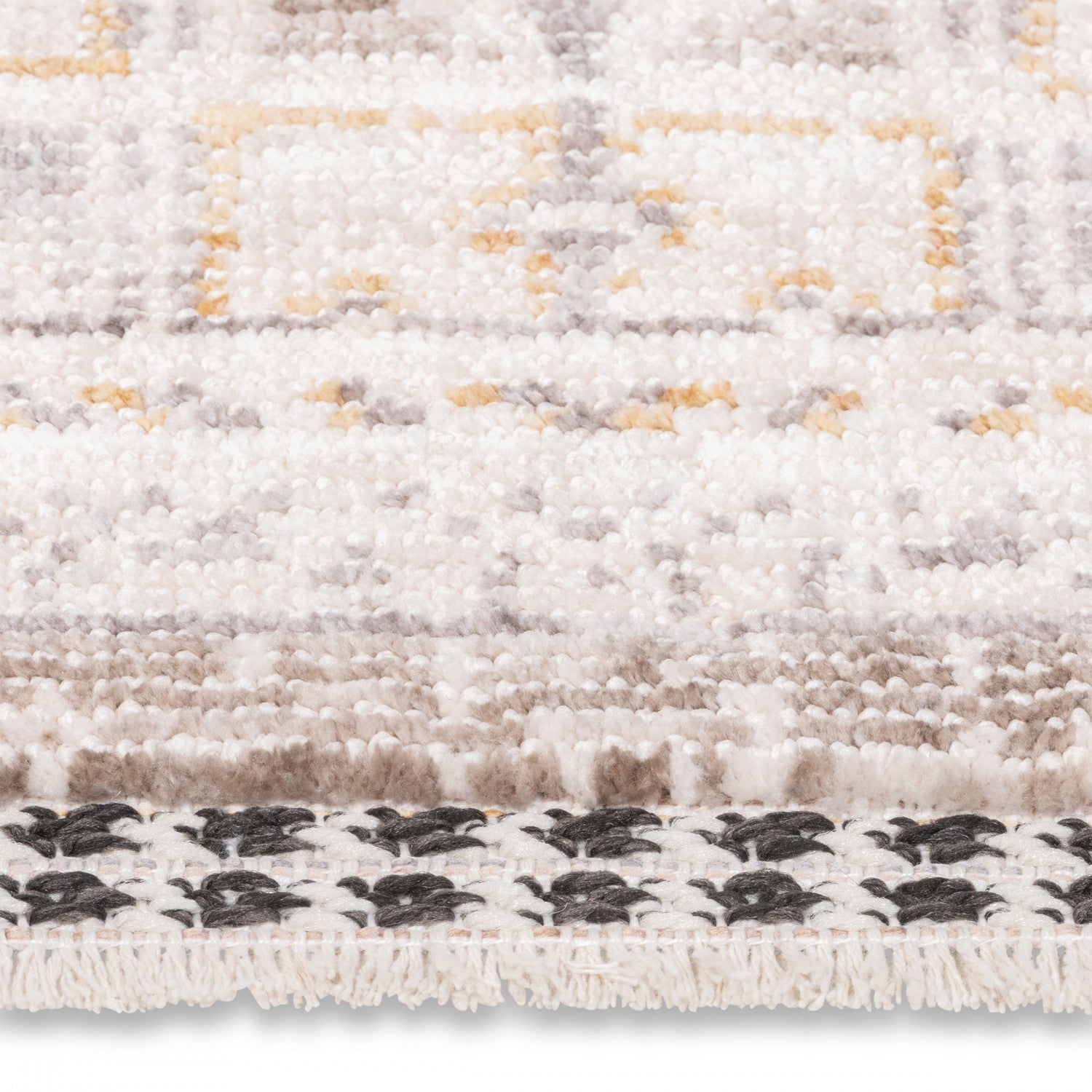 Poetic Bordered Rug - 5' x 7' - Antique White/Brown