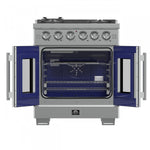 Forno Capriasca 30" Stainless Steel French Door Freestanding Gas Range with Air Fry (4.32 Cu. Ft.) - FFSGS6460-30