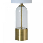 Thea Table Lamp - Clear/Antique Brass - Set of Two