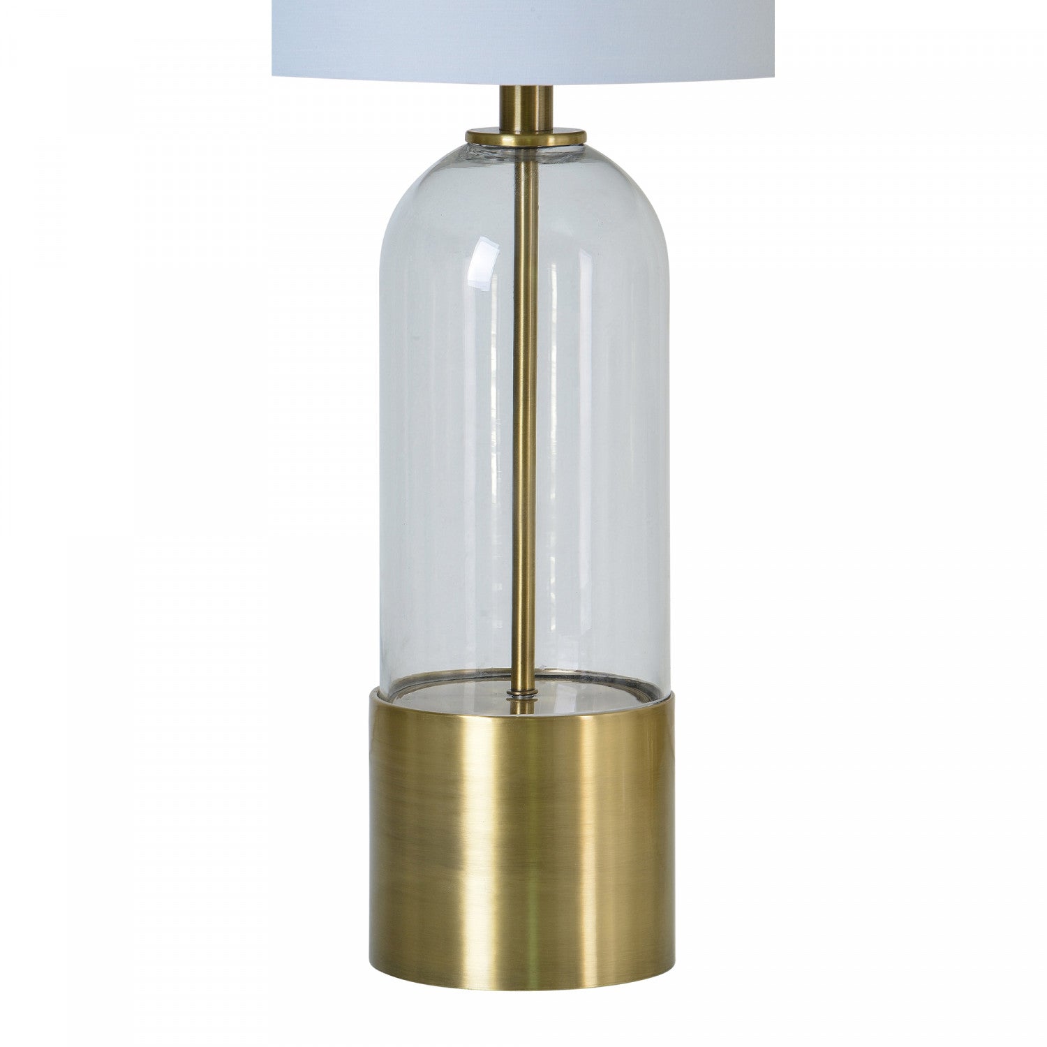Thea Table Lamp - Clear/Antique Brass - Set of Two