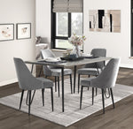 Eugenie Velvet Dining Chair - Grey - Set of Two