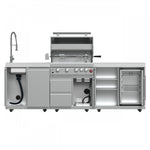 Forno Bulnes White Countertop Outdoor Kitchen with 30" 60,000 BTU BBQ and Beverage Centre - FODKT2506WHT
