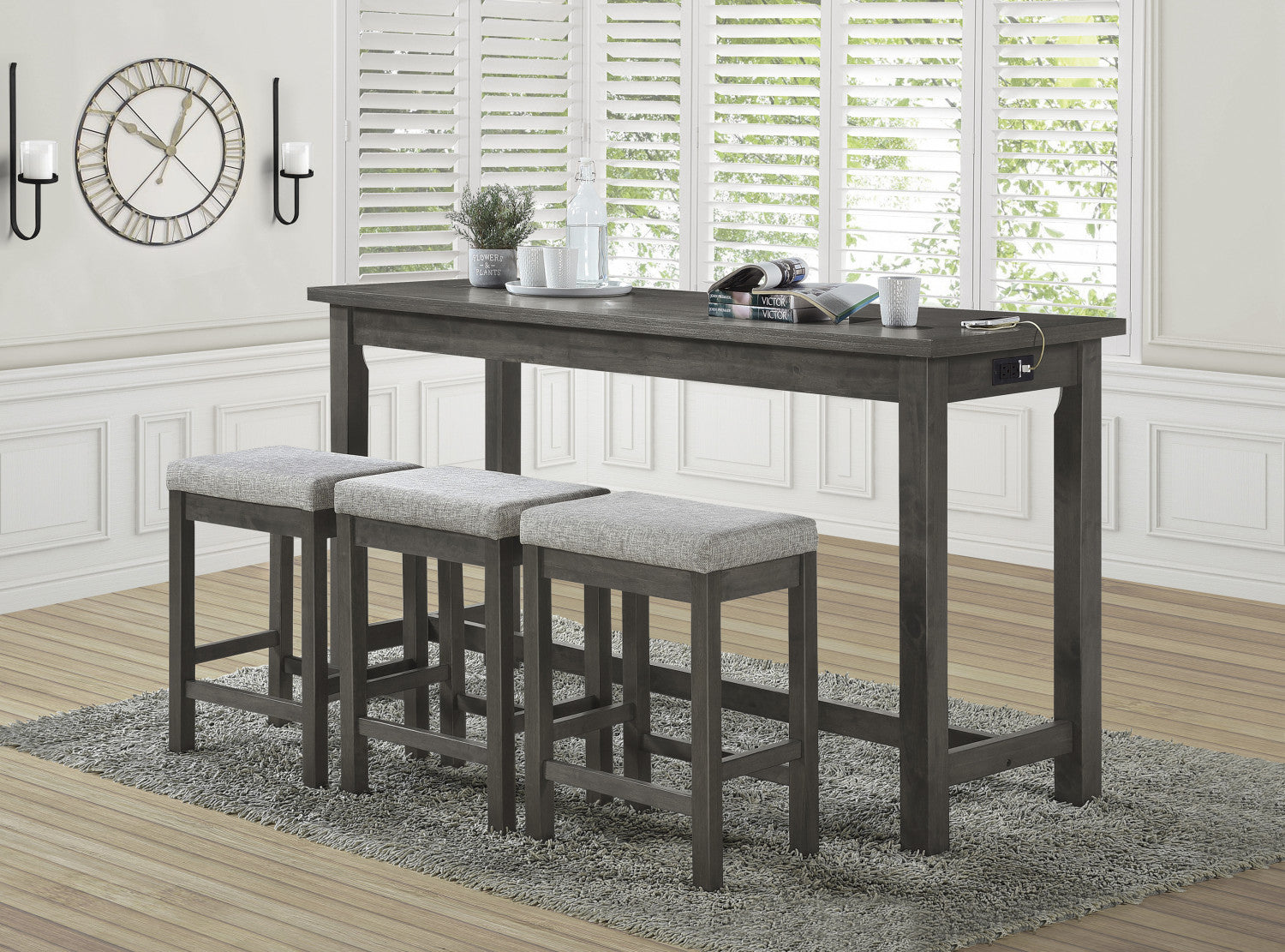 Tyon Dining Room Package - Grey - 4-Piece Set