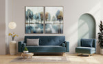Stillness in Blue II Wall Art - Blue - 45 X 30