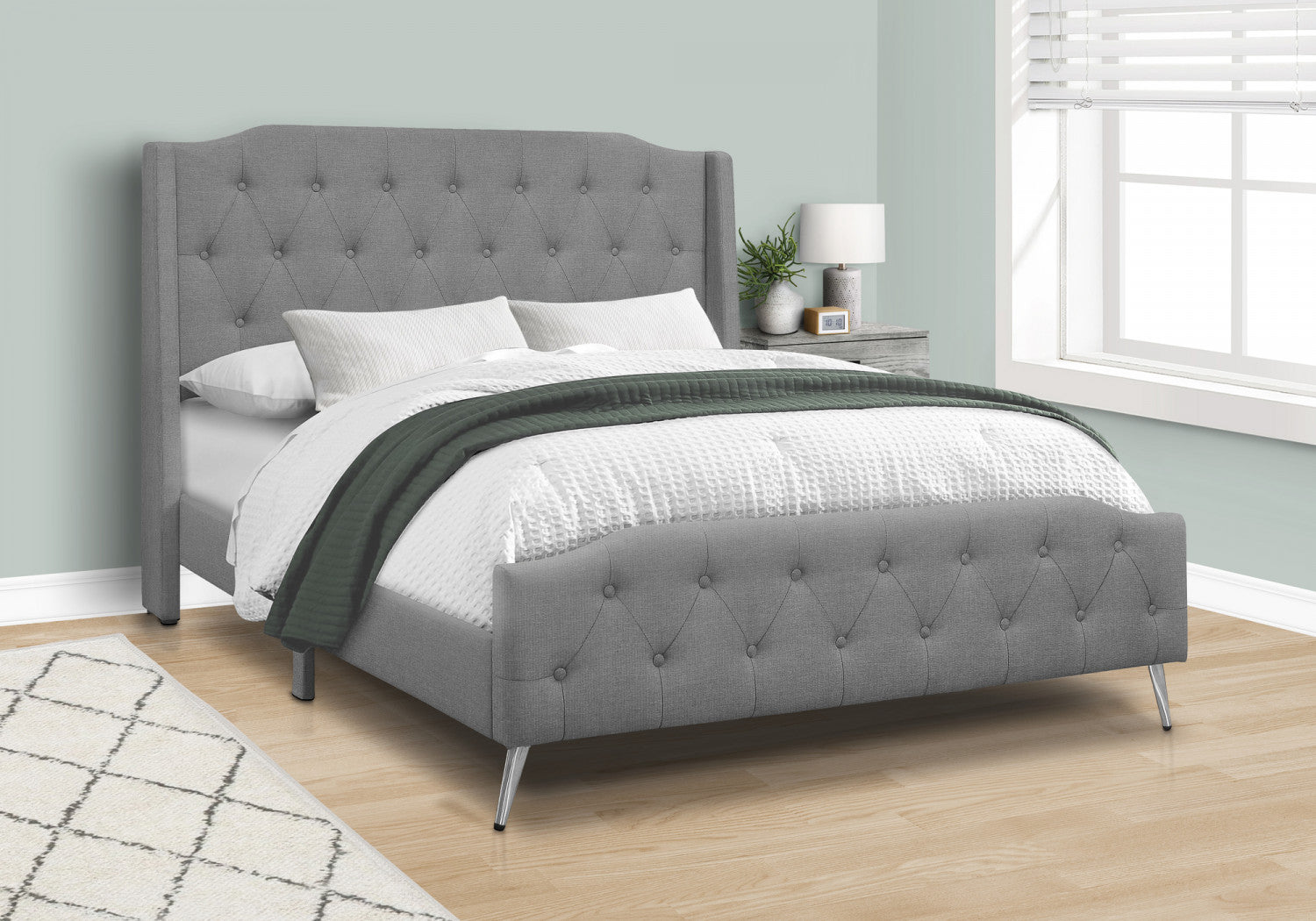 Eleanor Queen Bed - Grey
