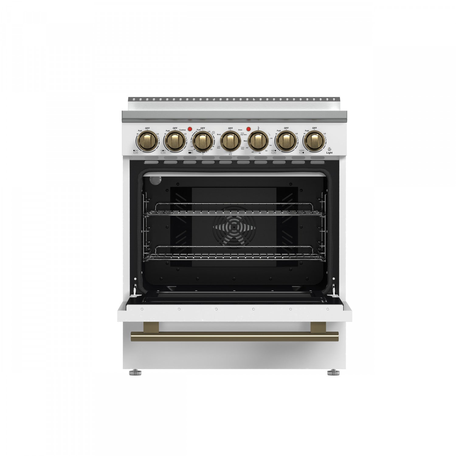 Forno Paolo White Freestanding Electric Range with True Convection (4.38 Cu. Ft.) - FFSEL6011-30WHT