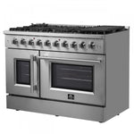 Forno Galiano 48" Stainless Steel Freestanding Double Oven Gas Range (6.58 Cu. Ft.) - FFSGS6444-48