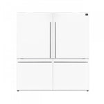 Forno Milano 62" White 2-piece Freestanding Dual Bottom Freezer Refrigerator (34.4 Cu. Ft.) - FFFFD1787-60WHT