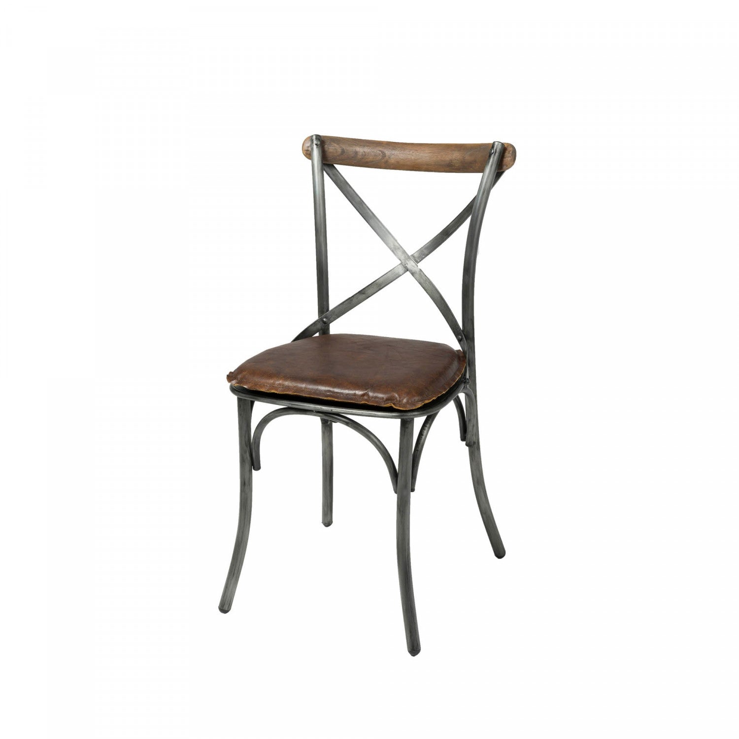 Dovren Leather Cushion Seat - Vintage Brown