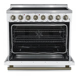 Forno Paolo 36" White Freestanding Electric Range with True Convection (5.44 Cu. Ft.) - FFSEL6011-36WHT