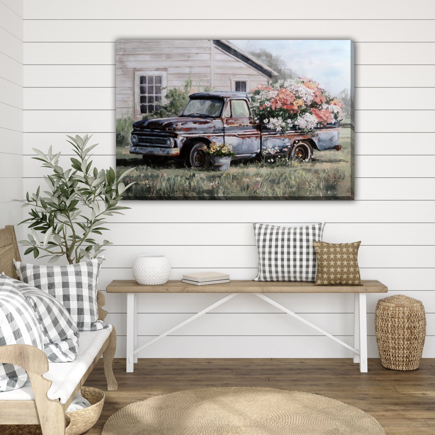 Vintage Delivery II Art - Blue/Green - 24 X 35