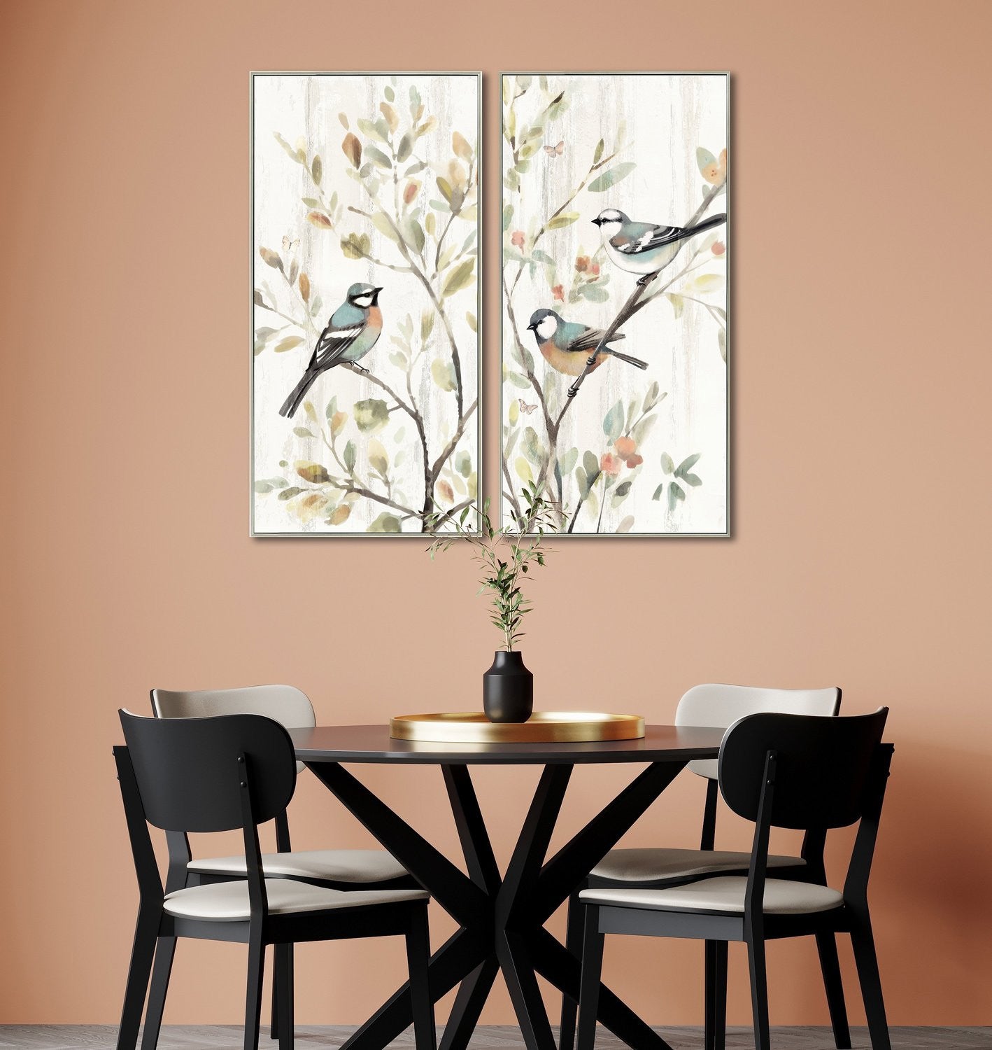 Springtime Conversation II Wall Art - Neutral - 48 X 24