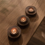 Bayan Ring Candle Holder - Wood Grain