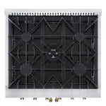 Forno Galiano 30" White French Door Freestanding Gas Range (4.32 Cu. Ft.) - FFSGS6444-30WHT