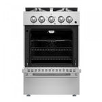 Forno Breno 24" Stainless Steel Freestanding Gas Range with Air Fry (2.3 Cu. Ft.) - FFSGS6290-24