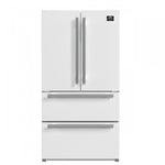 Forno Moena 36" 19.2 Cu.Ft. White Counter-Depth French Door Refrigerator with Ice Maker - FFRBI1820-36WHT