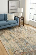 Ishani 8' X 11' Area Rug - Cream/Blue/Taupe