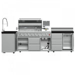 Forno Bulnes Black Countertop Outdoor Kitchen with 40" 84,000 BTU BBQ and Beverage Centre - FODKT2520BLK