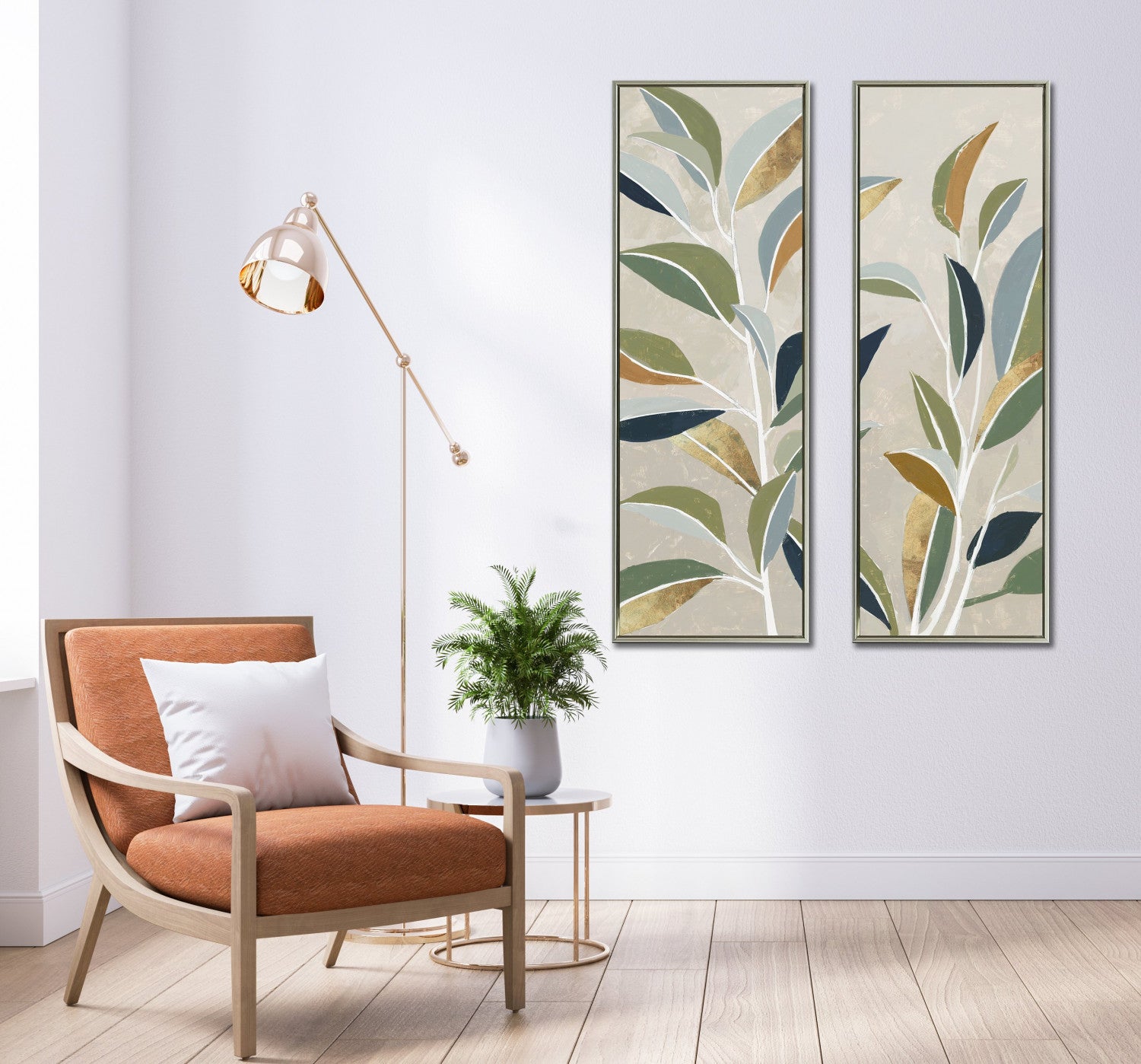 Modern Nature I Wall Art - Multi-Colour - 48 X 16
