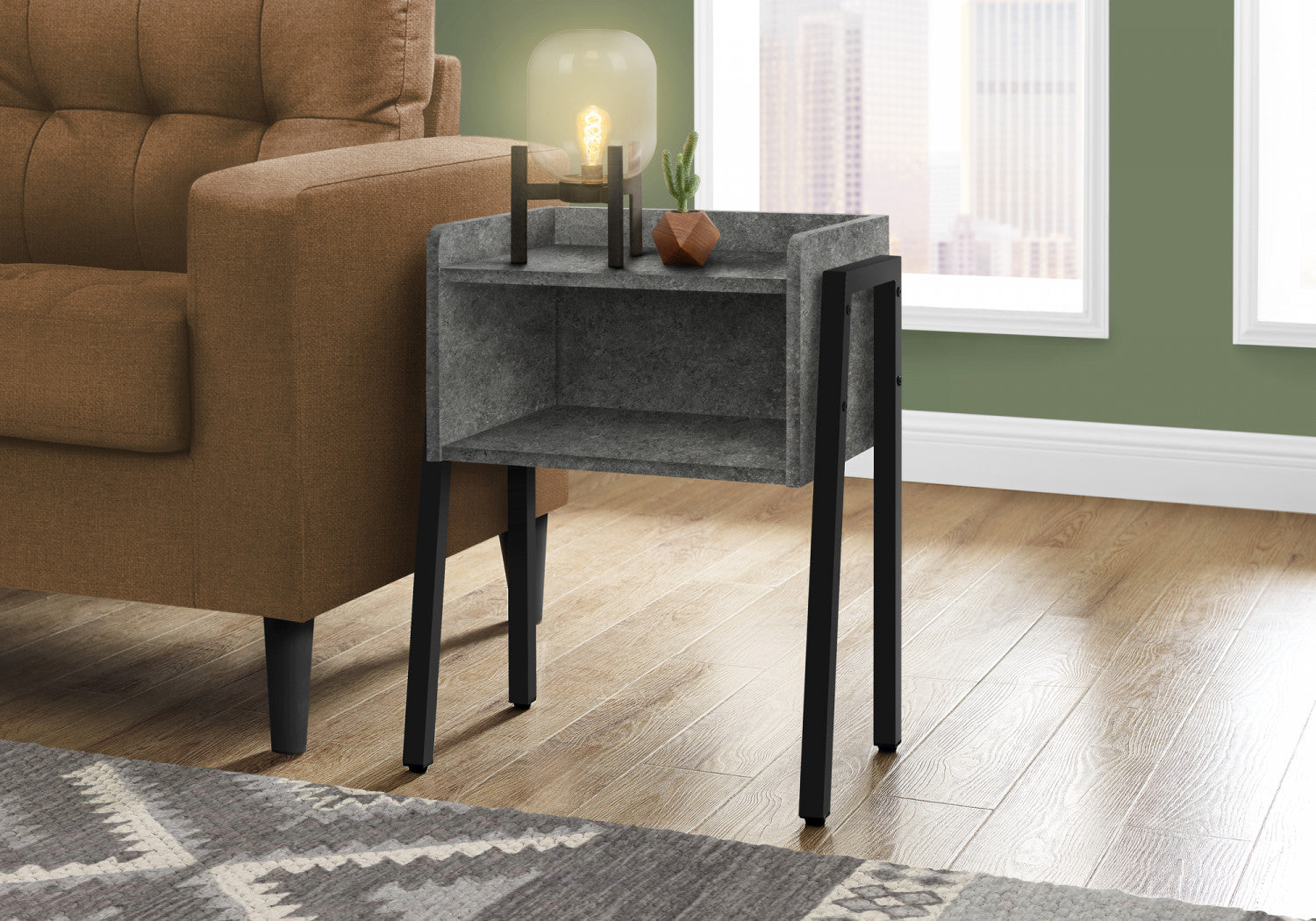 Jora Side Table - Grey Stone