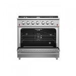 Forno Galiano 36" Stainless Steel Freestanding Gas Range (5.36 Cu. Ft.) - FFSGS6244-36