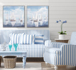 Sails in the Sky I Wall Art - Blue/White - 20 X 20