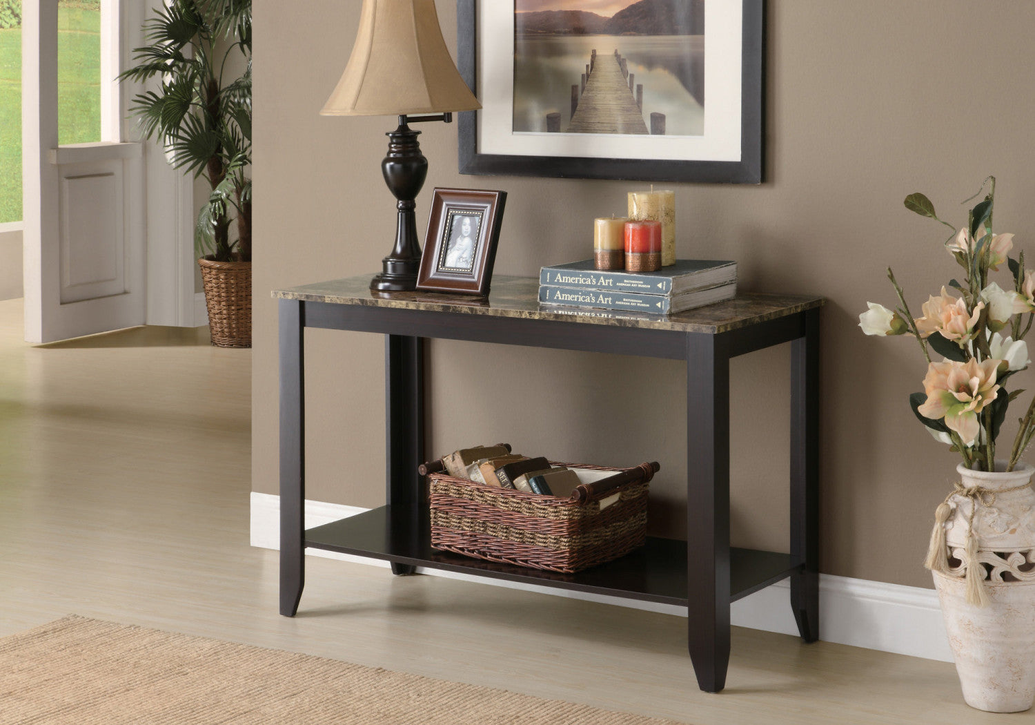 Tamer Sofa Table - Dark Brown