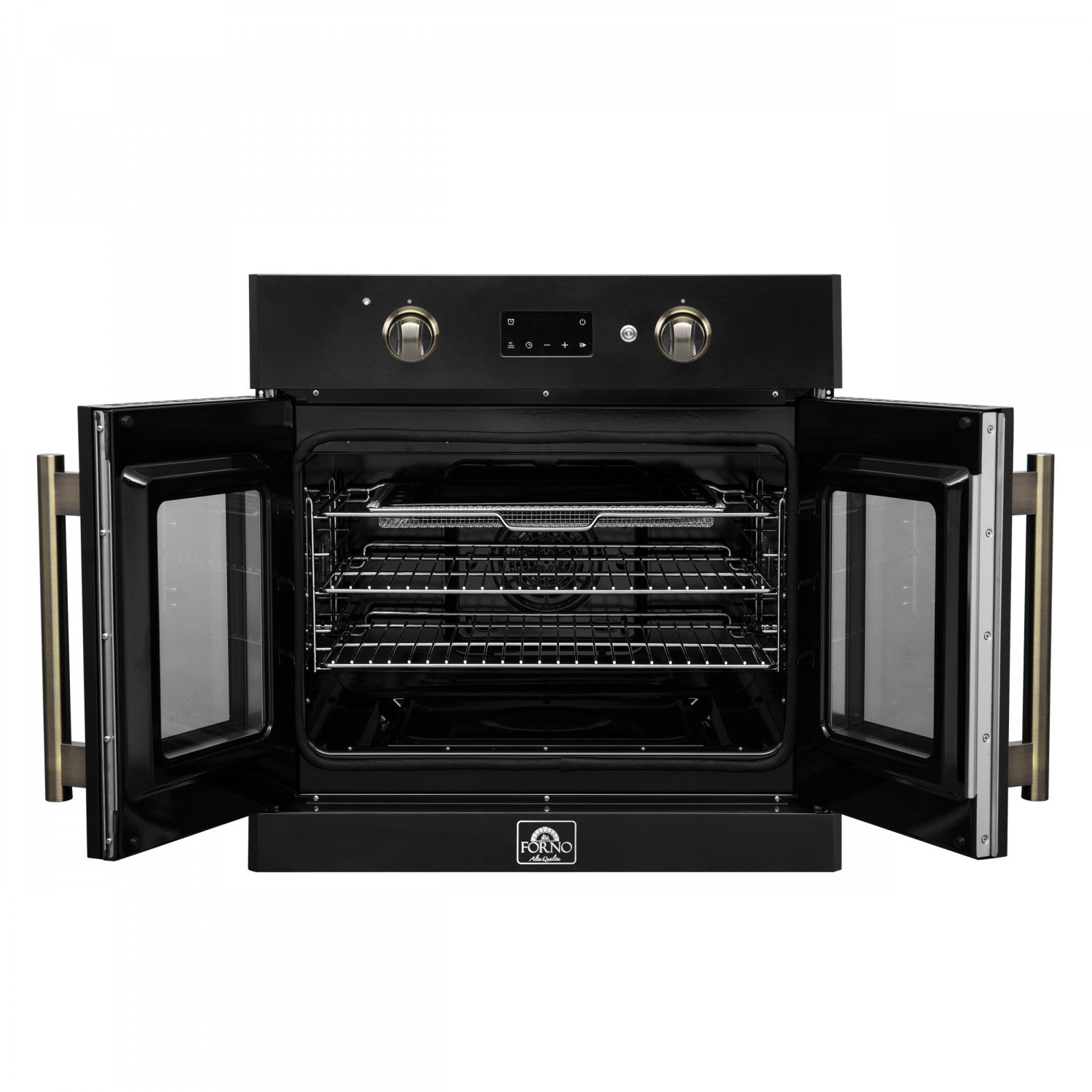 Forno Asti Black 30" Electric Wall Oven with True Convection and Air Fry (3.68 Cu. Ft.) - FBOEL1333-30BLK