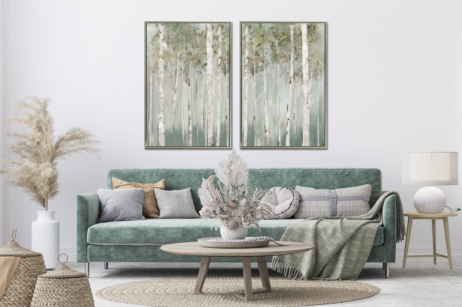 Ivory Woods I Wall Art - White - 45 X 30
