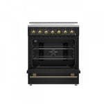 Forno Paolo Black Freestanding Electric Range with True Convection (4.38 Cu. Ft.) - FFSEL6011-30BLK