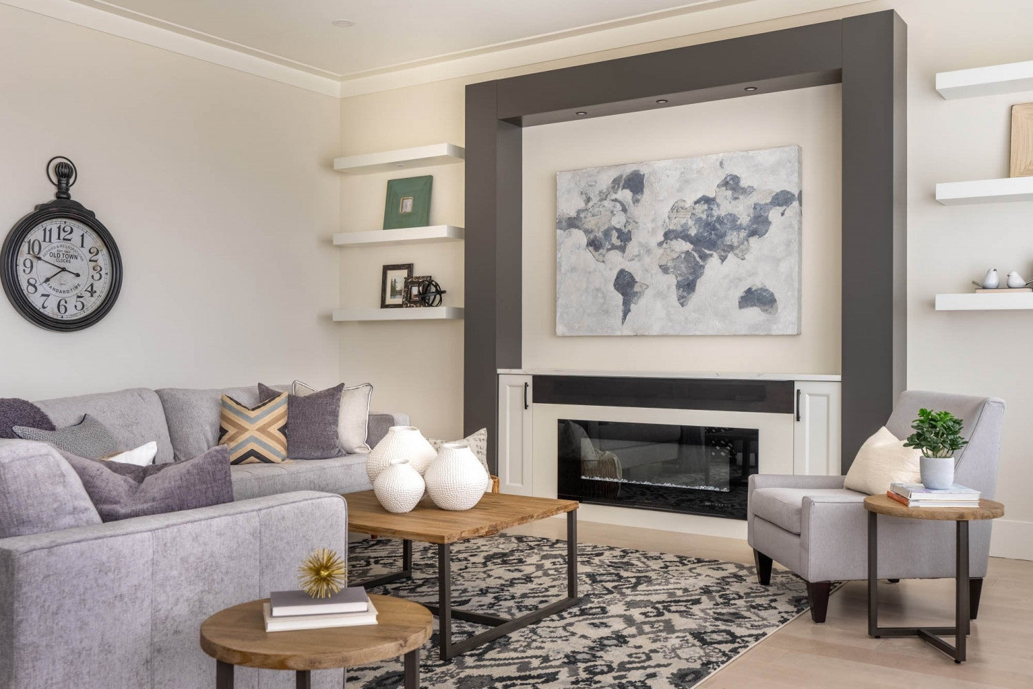 Liora Round Side Table - Greige